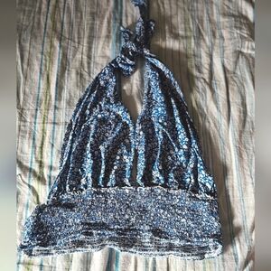 Daisy Halter Crop Top, Size 2XL